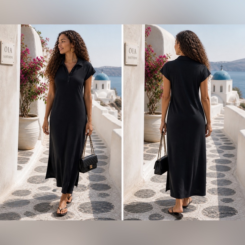 Aerie Offline Black Long Dress Small New